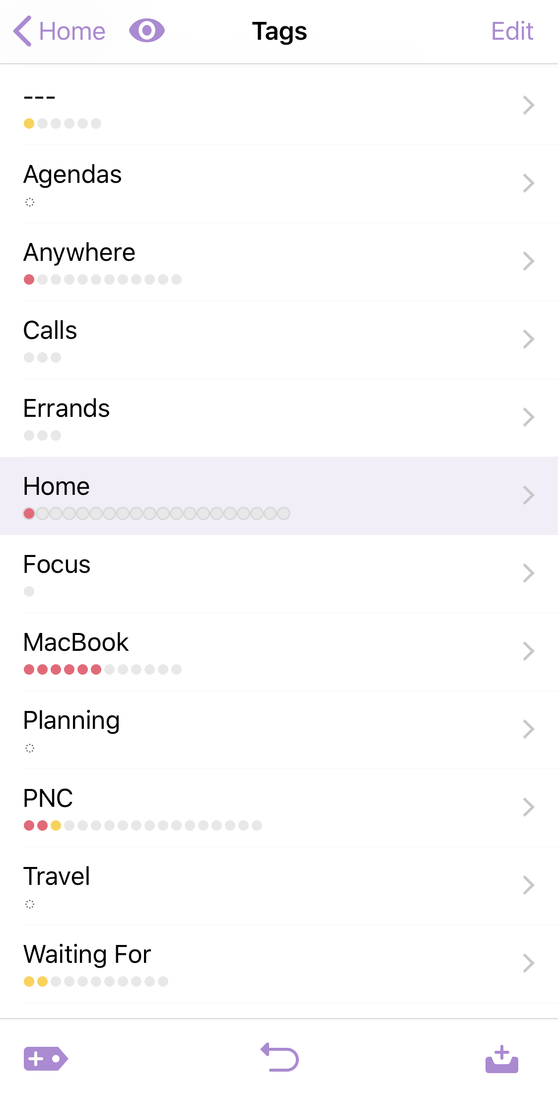 reuseable checklists in omnifocus 3