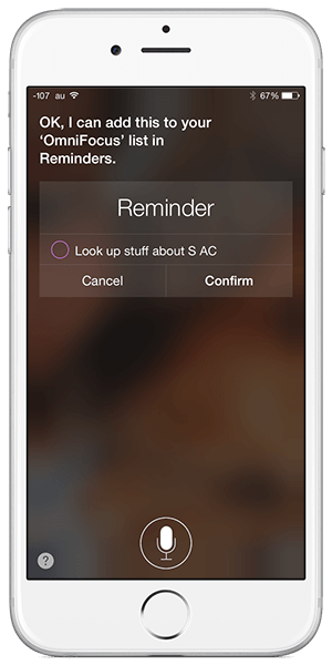 Siri and OmniFocus