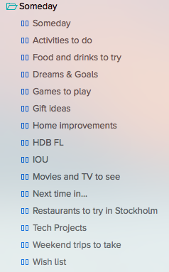 Someday Lists