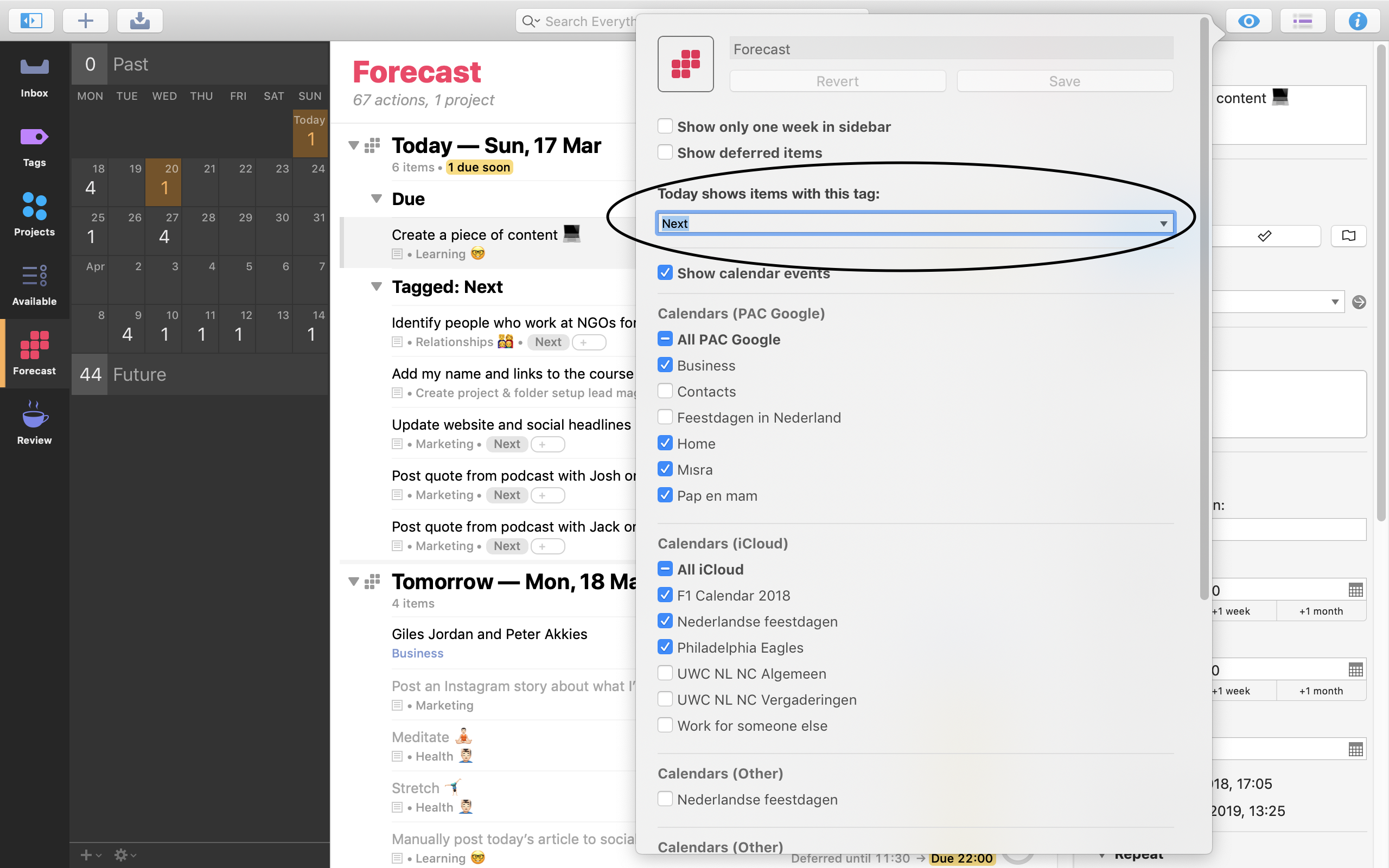 omnifocus 3 subtasks